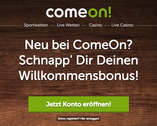 ComeOn Sportwetten Bonus 100 Euro Neukunden