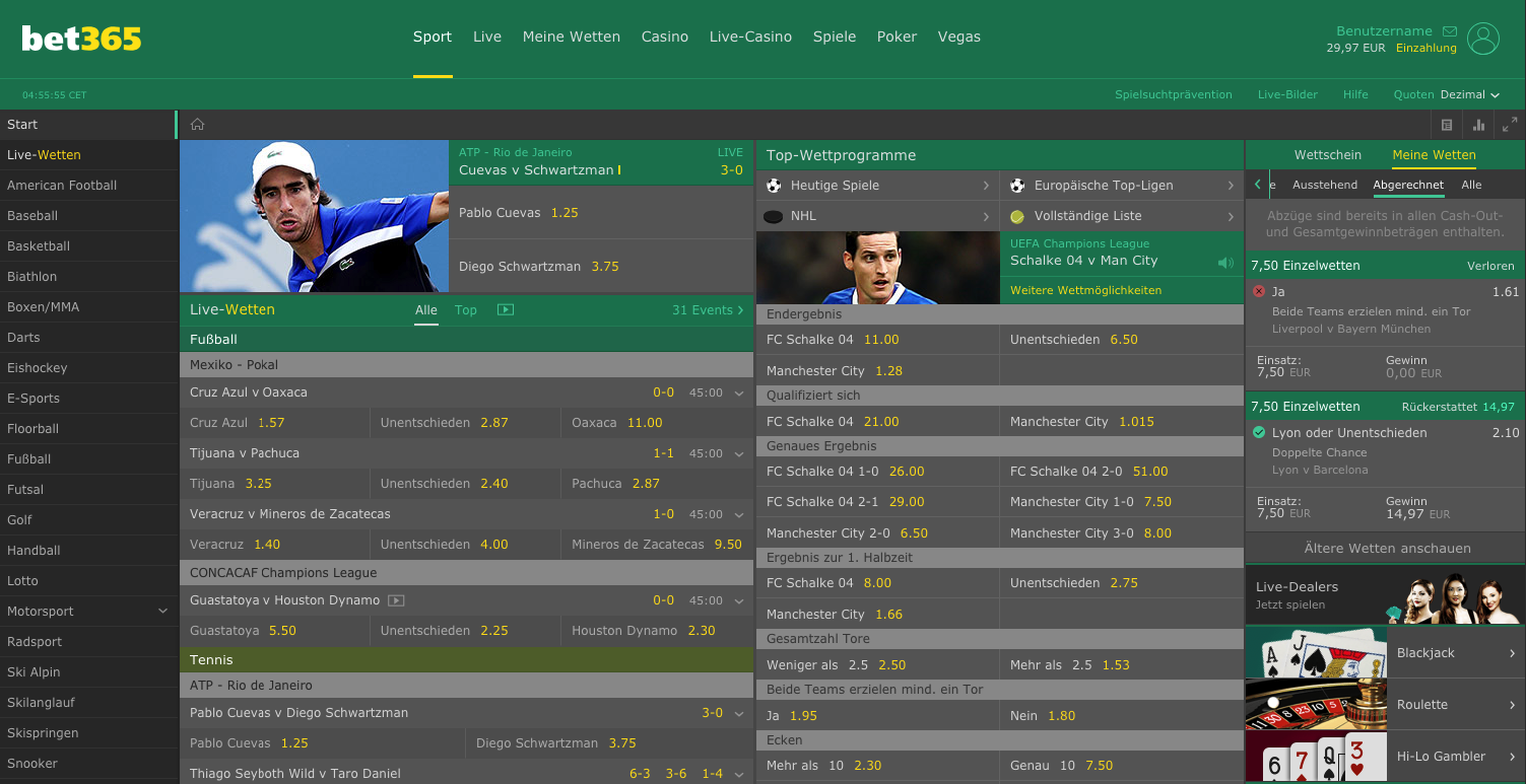 bet365 Webseite