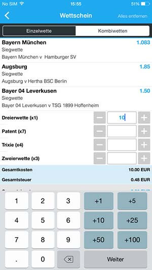 Sportingbet App Wettschein