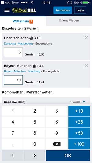 William Hill App Wettschein