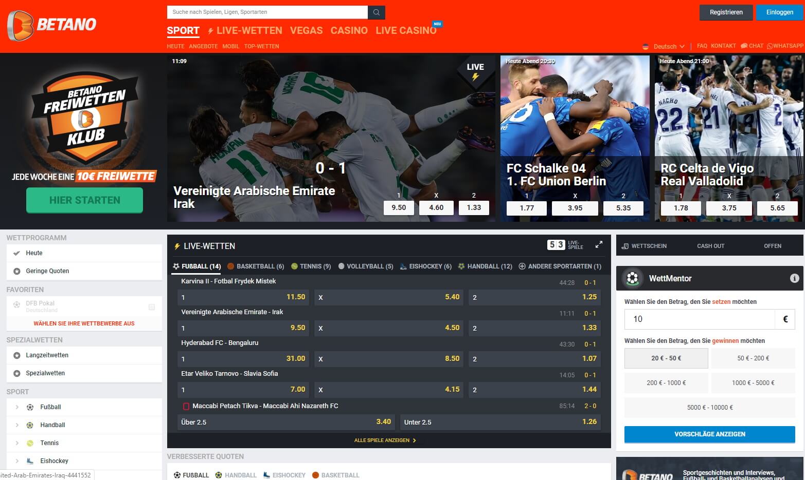 Betano Wettangebot