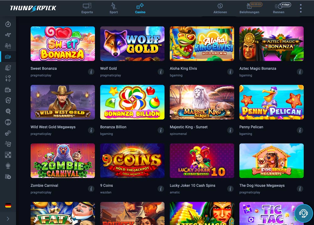 Thunderpick Slotauswahl