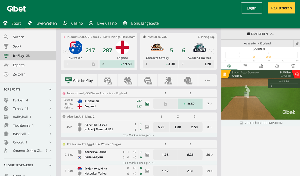 Qbet Livewetten Angebote