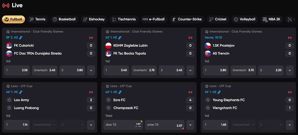 Golden Panda Livewetten