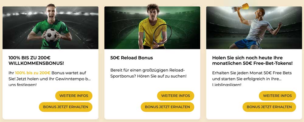Winmega Sportwetten Aktionen