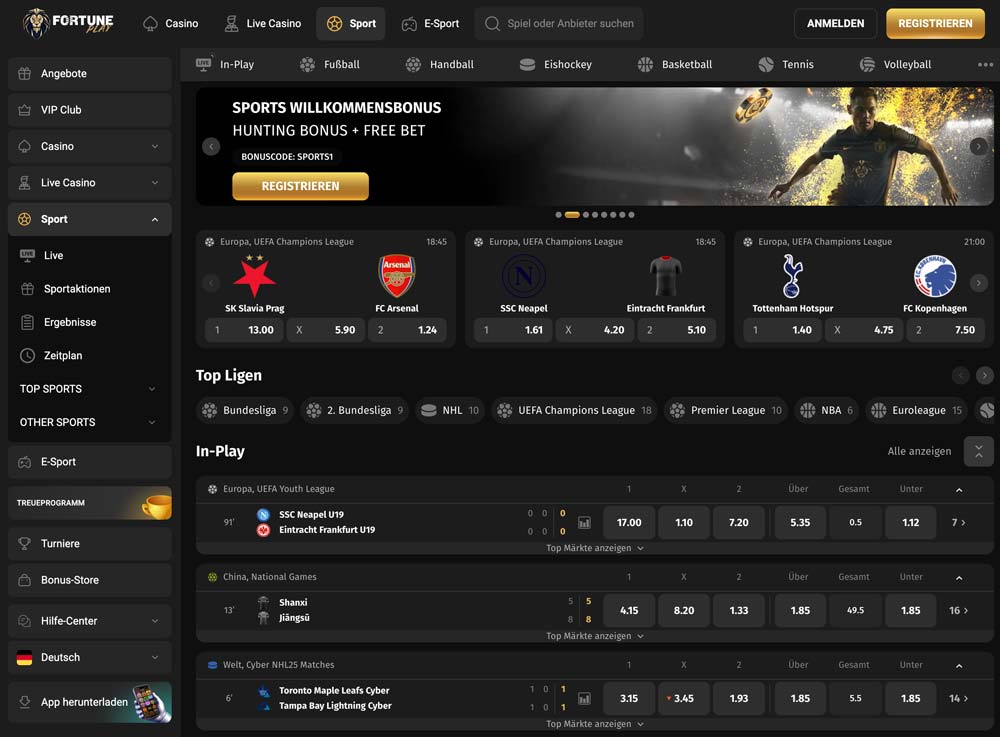 FortunePlay Sportwetten