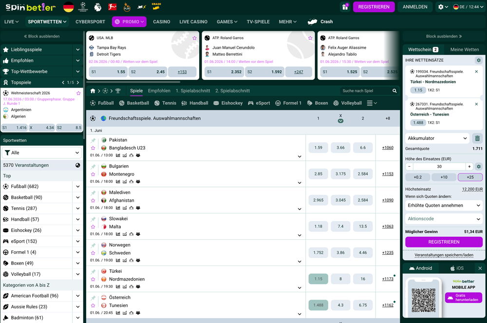 Spinbetter Wettportal